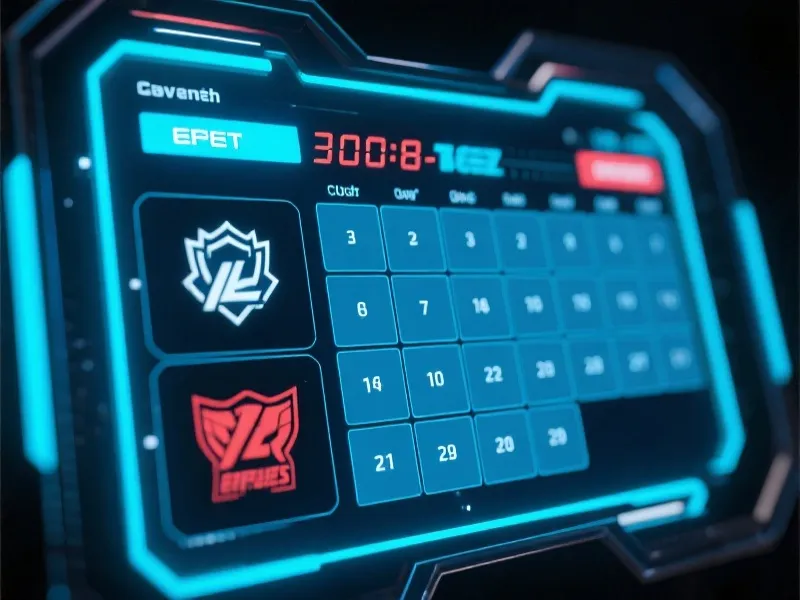 Smart Esports Schedule Interface